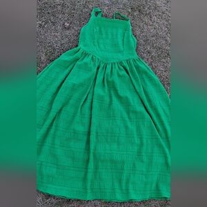 Vibrant Green Sleeveless Kids Dress